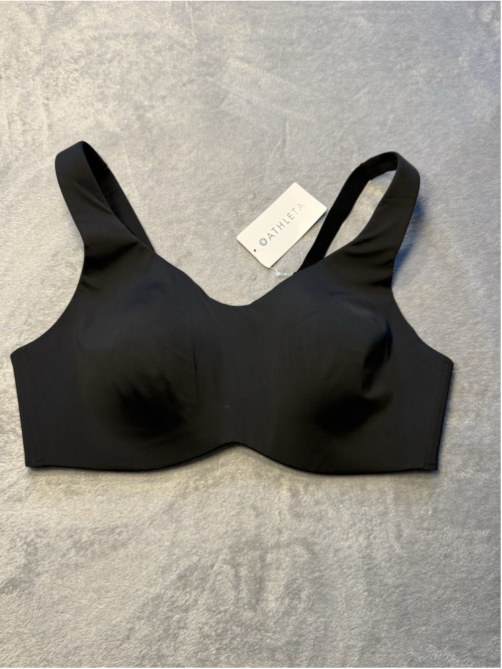 NWT ATHLETA Stride Light Bra Black Adjustable Straps Size 38D